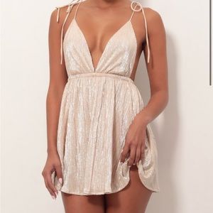 Lucy in the Sky champagne color dress